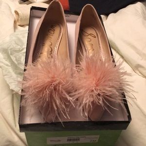Sam Edelman Reina Light Pink Feather Flat!
